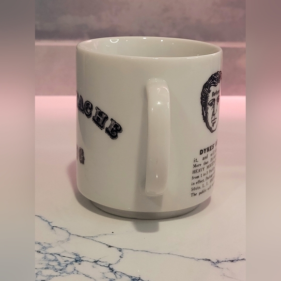 Porcelain Vintage Mustache Mug, Made Japan - Picture 7 of 10